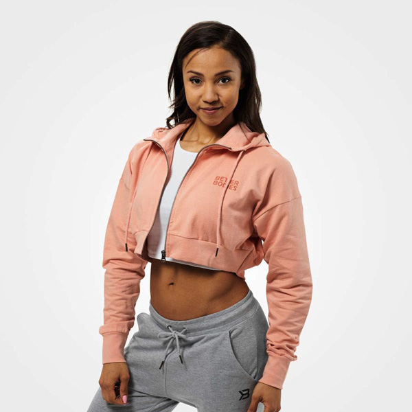 Better Bodies Astoria Cropped Hood - Peach Beige Detail 1