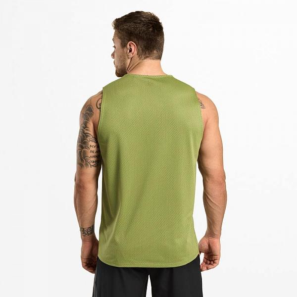 Better Bodies Fulton Mesh Tank - Light Khaki Detail 2