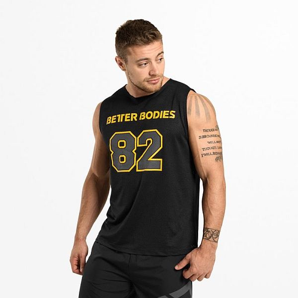 Better Bodies Fulton Mesh Tank - Black Detail 1