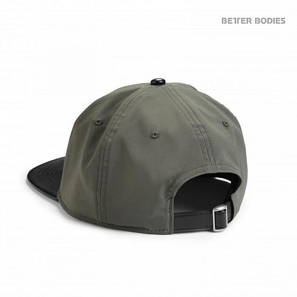 Better Bodies Harlem Flatbill Cap - Military Green Detail 2