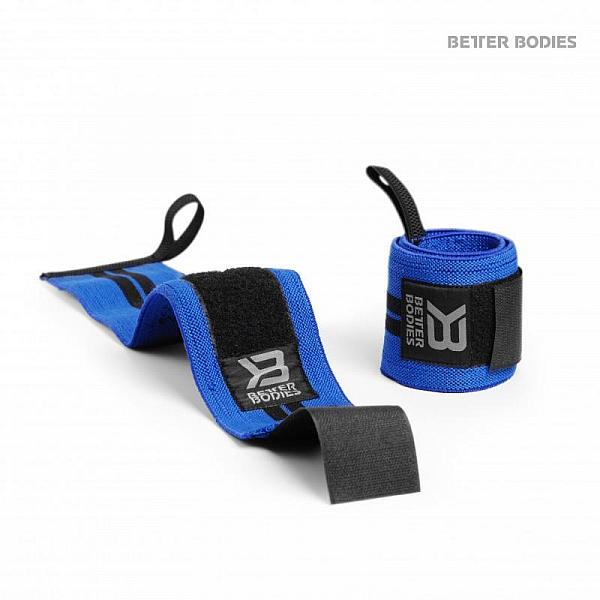 Better Bodies Elastic Wrist Wraps - Black/blue