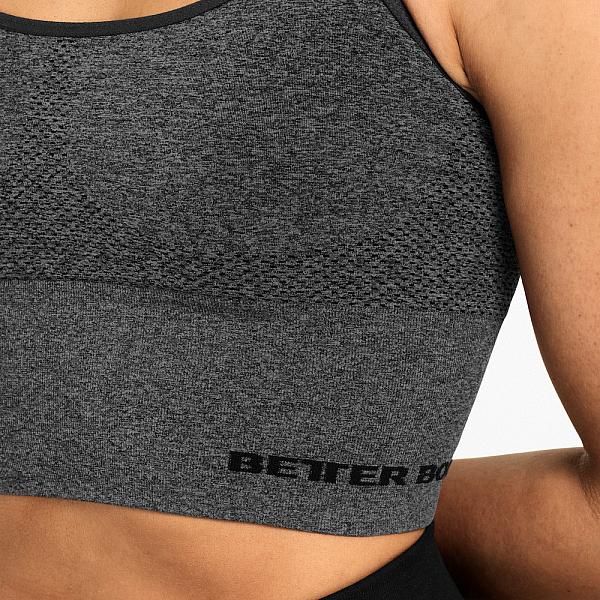 Better Bodies Astoria Seamless Bra - Graphite Melange Detail 6