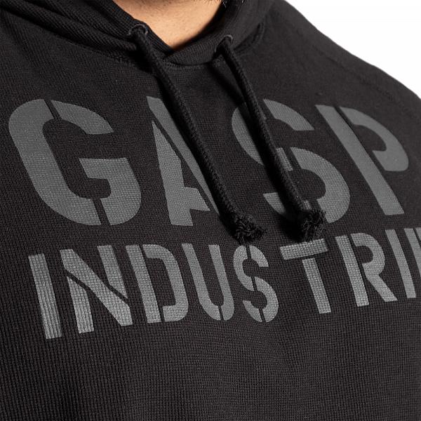 GASP L/S Thermal Hoodie - Black/Black Detail 4