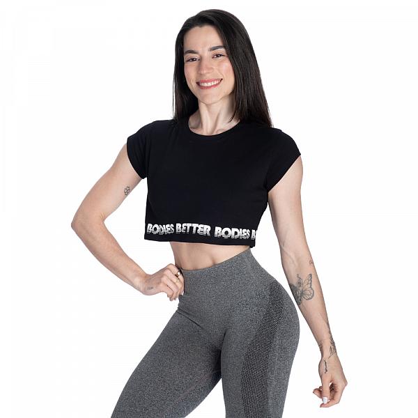 Better Bodies Crop Tee - Black Detail 1