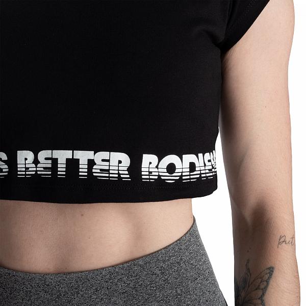 Better Bodies Crop Tee - Black Detail 4