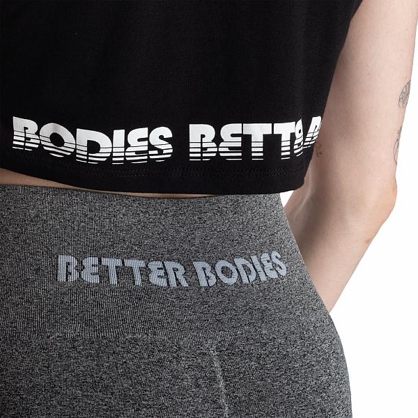Better Bodies Crop Tee - Black Detail 5