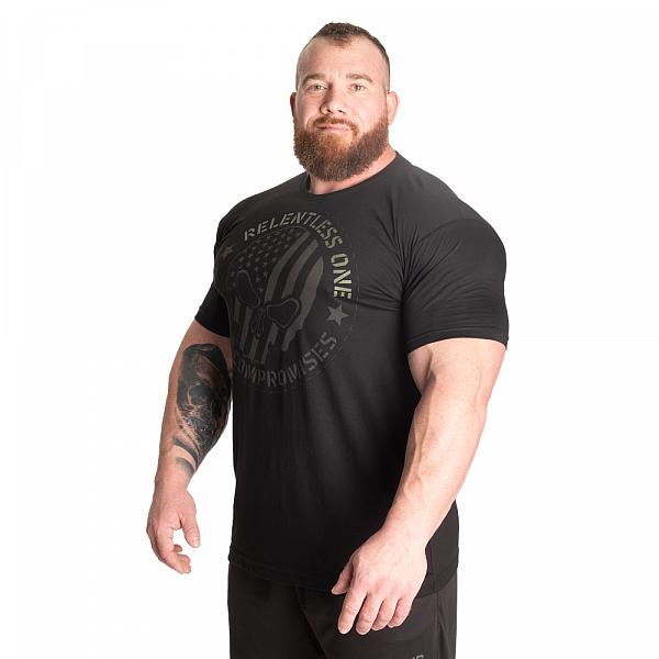 GASP Relentless One Tee - Black/Green Detail 3