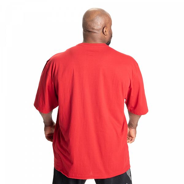 GASP Pump Cover Iron Tee - Chili Red Detail 2