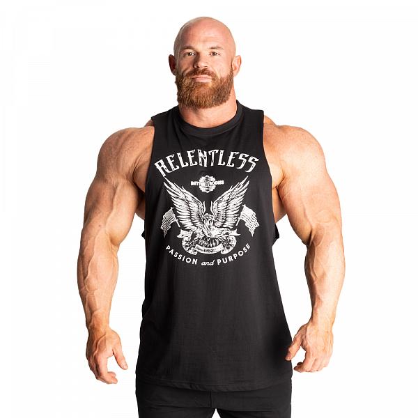 Better Bodies Relentless Cut Out Tank - Black/White Detail 1