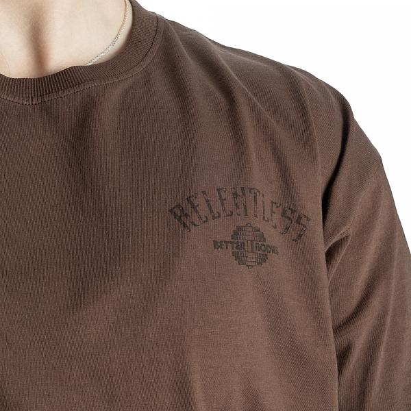 Better Bodies Relentless Oversized Tee - Washed Timber Detail 4