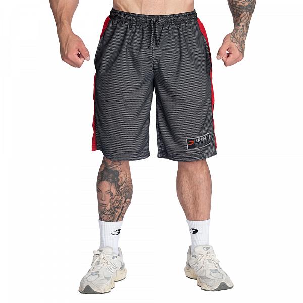 GASP No1 Mesh Shorts - Black/Red Detail 3