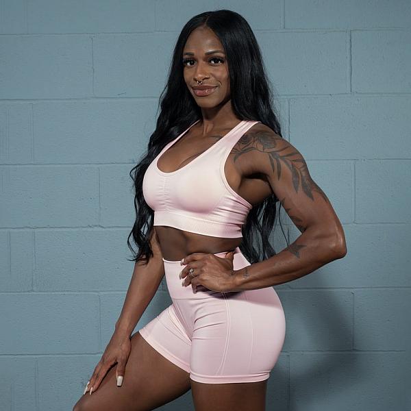 Better Bodies Scrunch Sports Bra - O.G Pink Detail 1